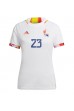 Belgia Michy Batshuayi #23 Jalkapallovaatteet Naisten Vieraspaita MM-kisat 2022 Lyhythihainen